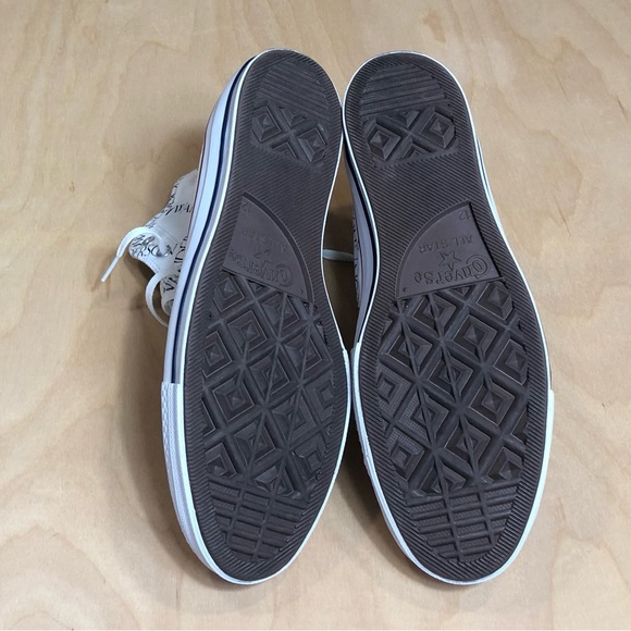 JW Anderson White Converse Edition Grid Logo Sneakers Unisex Size 12. - Picture 10 of 13